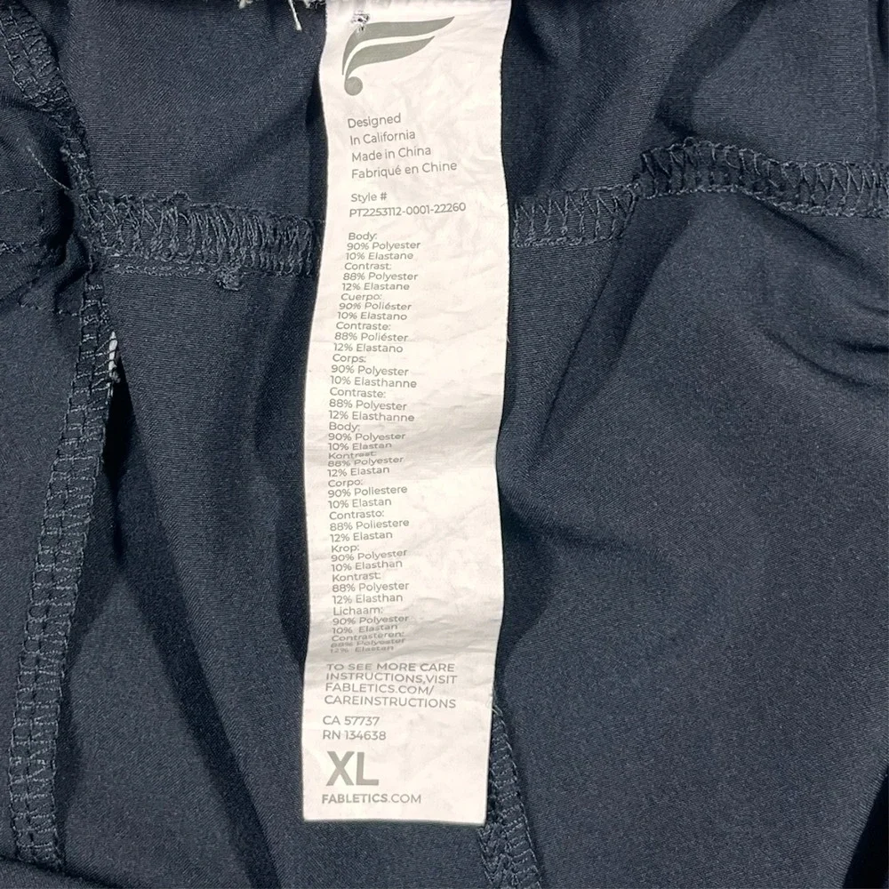 Fabletics The‎ Fundamental Pant Joggers Mens XL Black Stretch Athletic Gym *Flaw